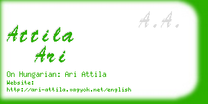 attila ari business card